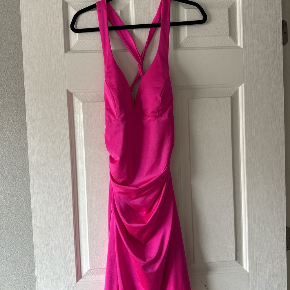 Vibrant Pink Sleeveless Dress